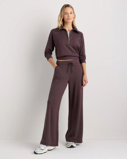 SuperSoft Fleece Wide Leg Pants - XS / Dried Fig