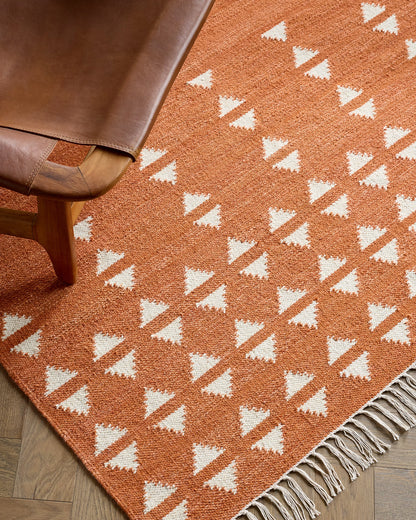 Shay Wool Kilim Rug - 3' x 5' / Brick