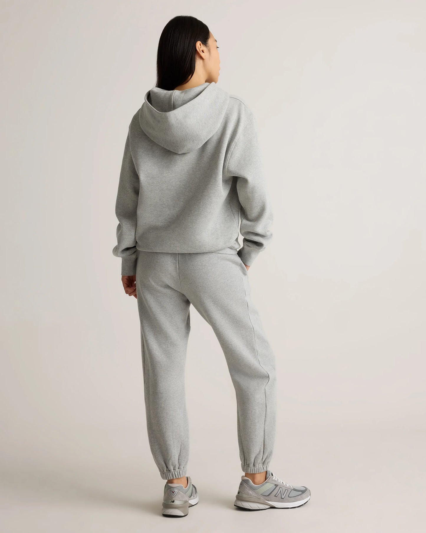 Organic Heavyweight Fleece Boyfriend Sweatpants - XS / Heather Grey