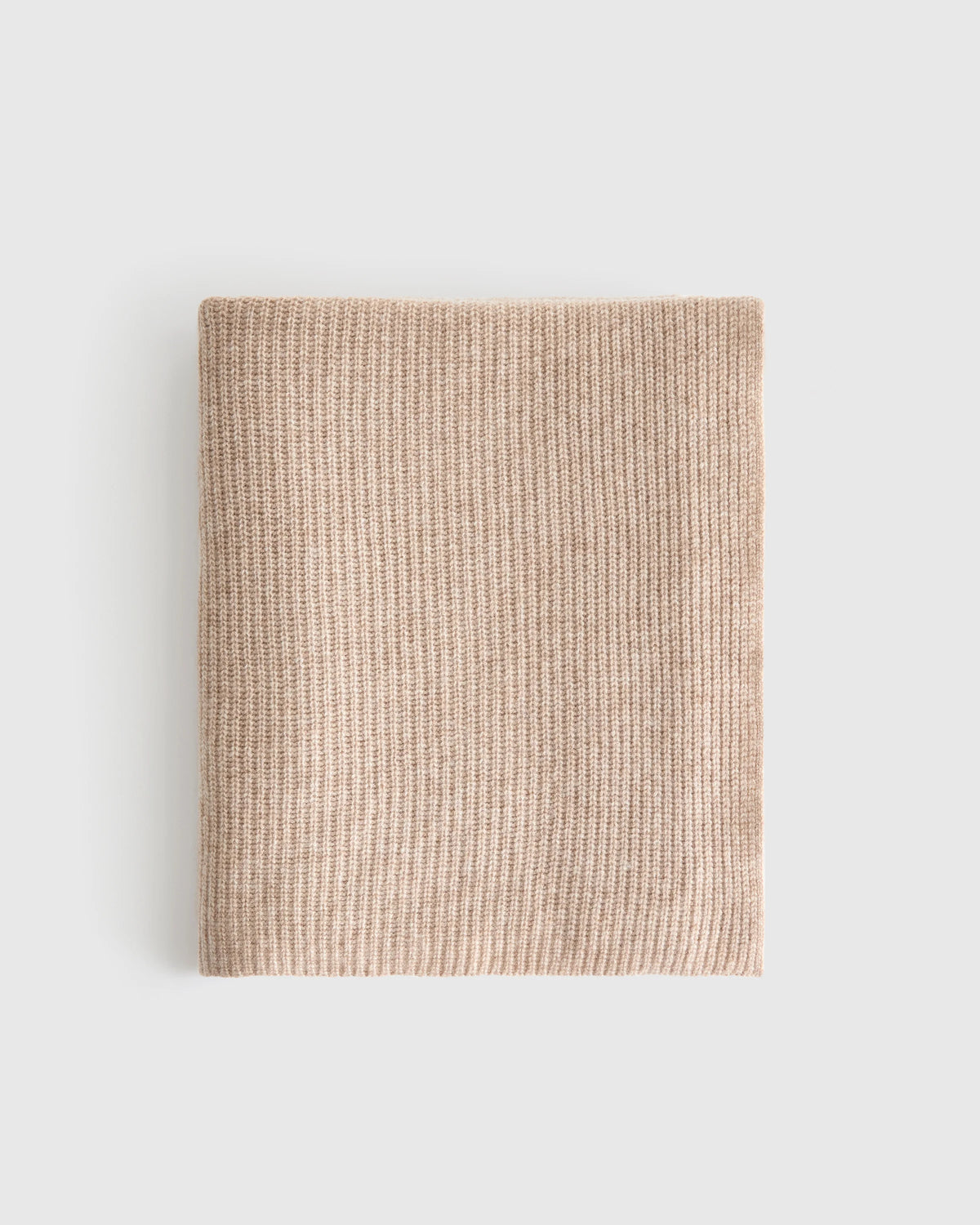 Ribbed Knit Cashmere Throw - 50x70 / Oatmeal