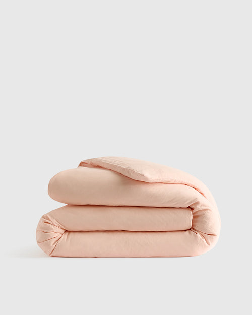 European Linen Duvet Cover - Twin / Peach