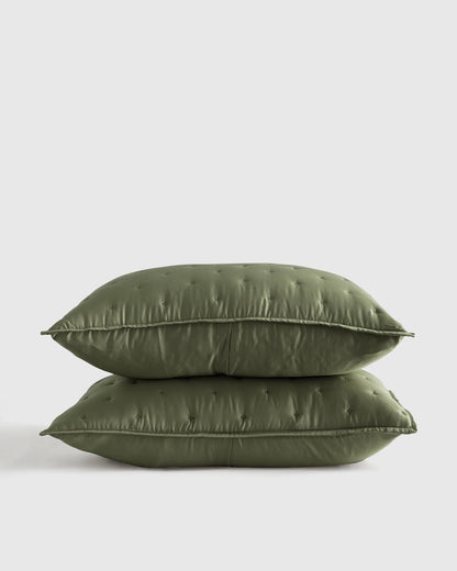 Bamboo Dream Quilted Sham Set - Standard / Sage