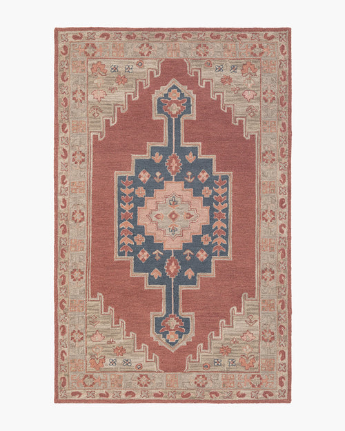 Lilia Wool Rug - 3' x 5' / Red