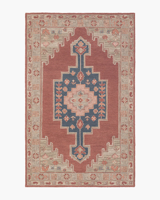 Lilia Wool Rug - 3' x 5' / Red