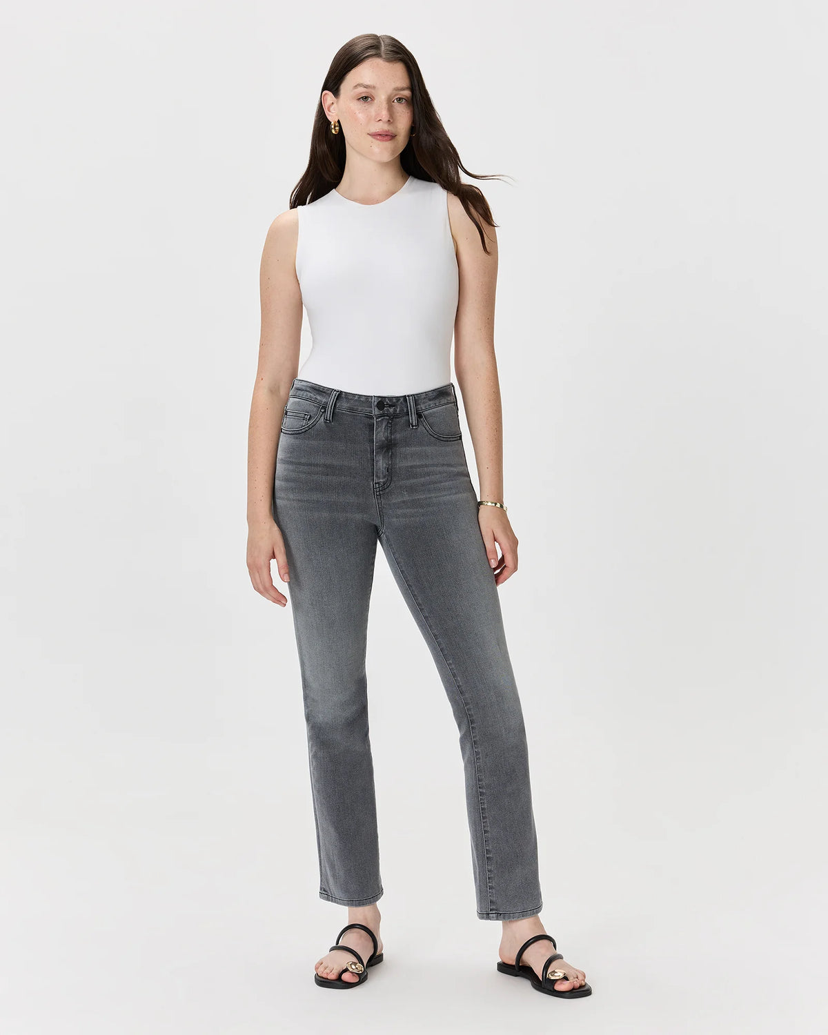 Bella Stretch Straight Jeans - 24 / Twilight Blue Fray