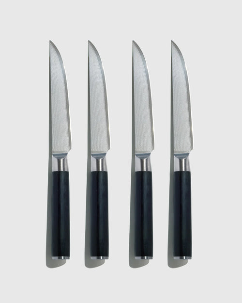 Essential Japanese Damascus Steel Steak Knife Set - One Size / No Color