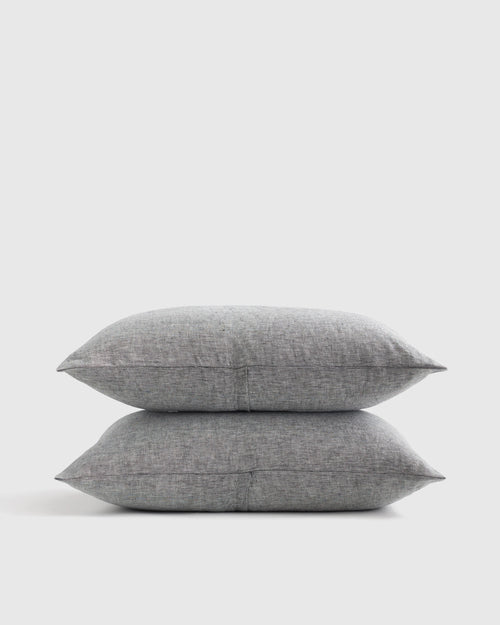 European Linen Chambray Sham Set - Standard / Natural