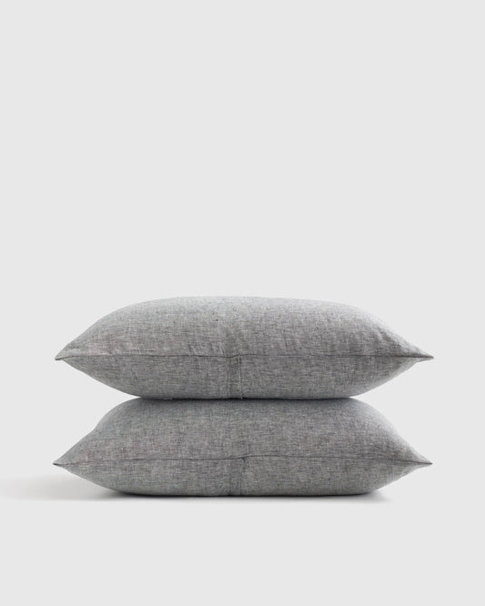 European Linen Chambray Sham Set - Standard / Natural