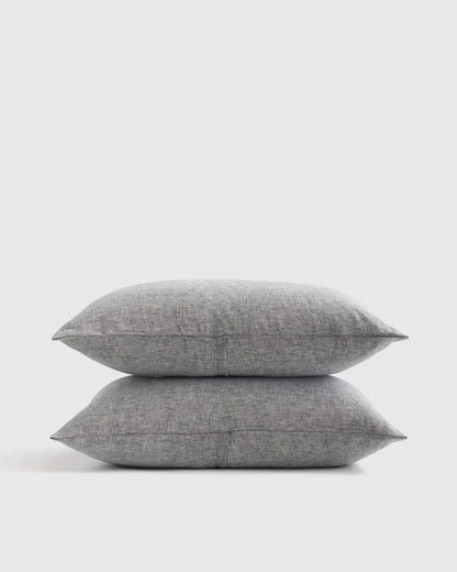 European Linen Sham Set - Standard / White