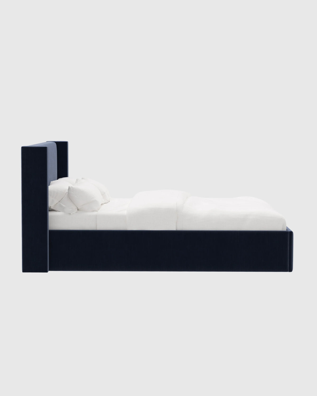 Wingback Bed in Performance Velvet - Full / Butterscotch