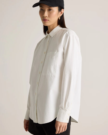 Organic Cotton Relaxed Oxford Shirt - XS / Opal Pink