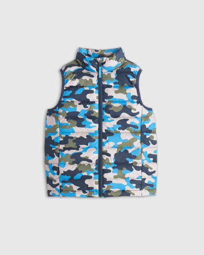 Lightweight Down Puffer Vest - 6 / Blue Camo