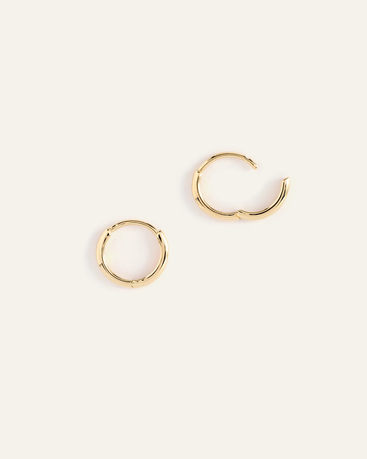 14K Gold Bold Hoops - One Size / Yellow Gold