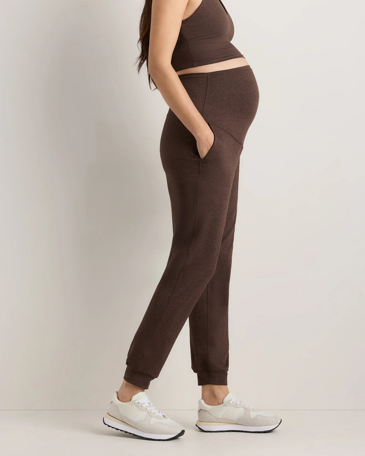 Ultra-Soft Maternity Joggers - XS / Heather Black
