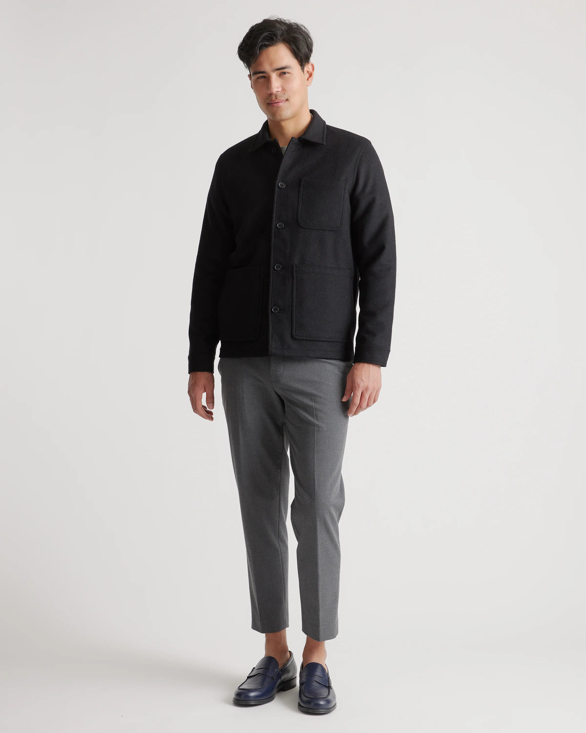 Italian Wool Chore Jacket - XS / Black