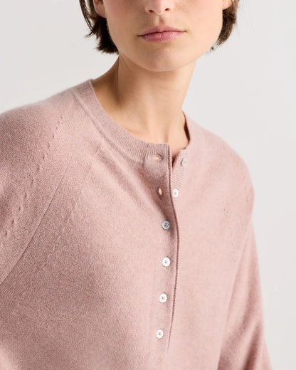 Mongolian Cashmere Dolman Sleeve Henley Sweater - XS / Oatmeal