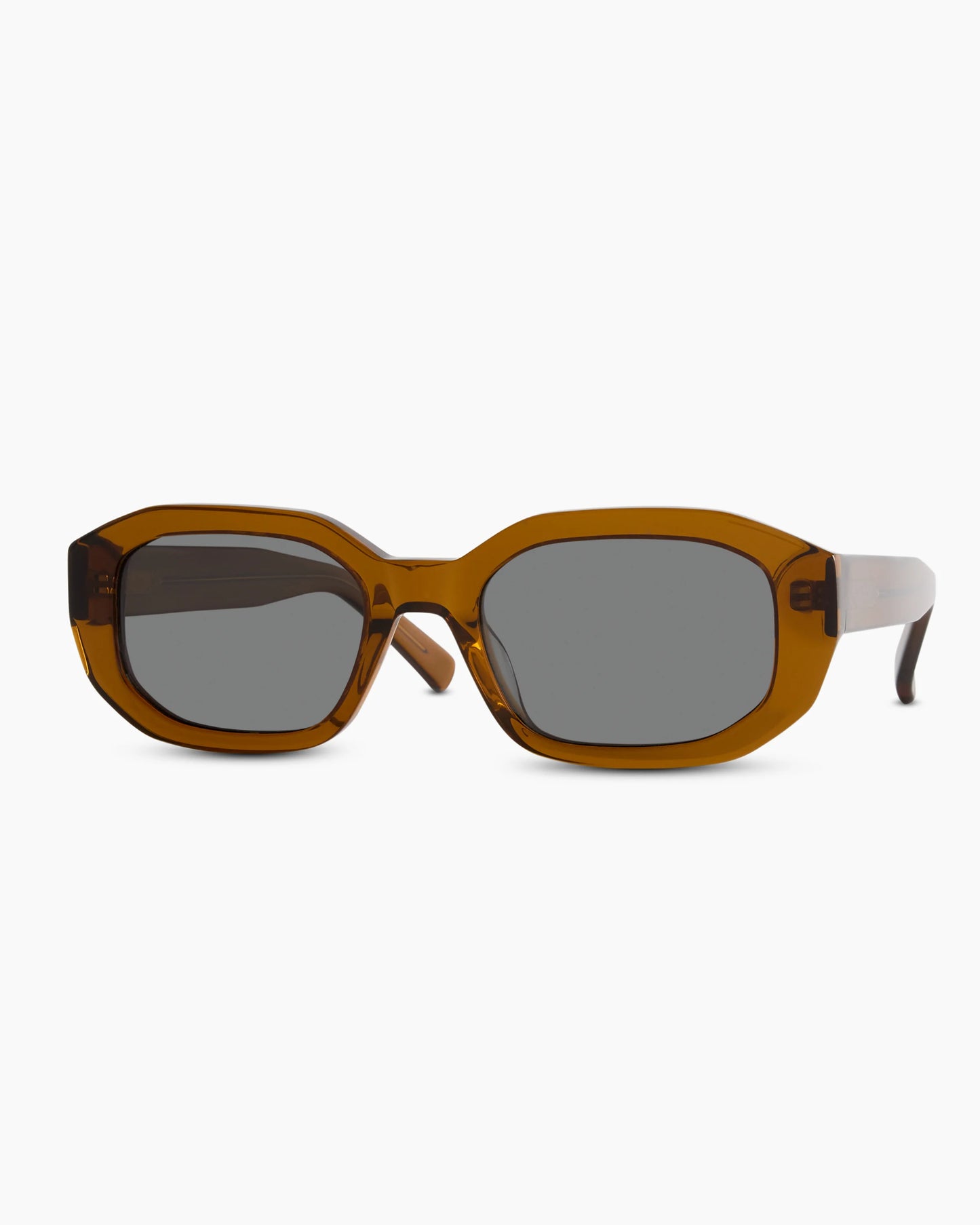 Barbados Polarized Acetate Sunglasses - One Size / Clear Spice with Grey lens