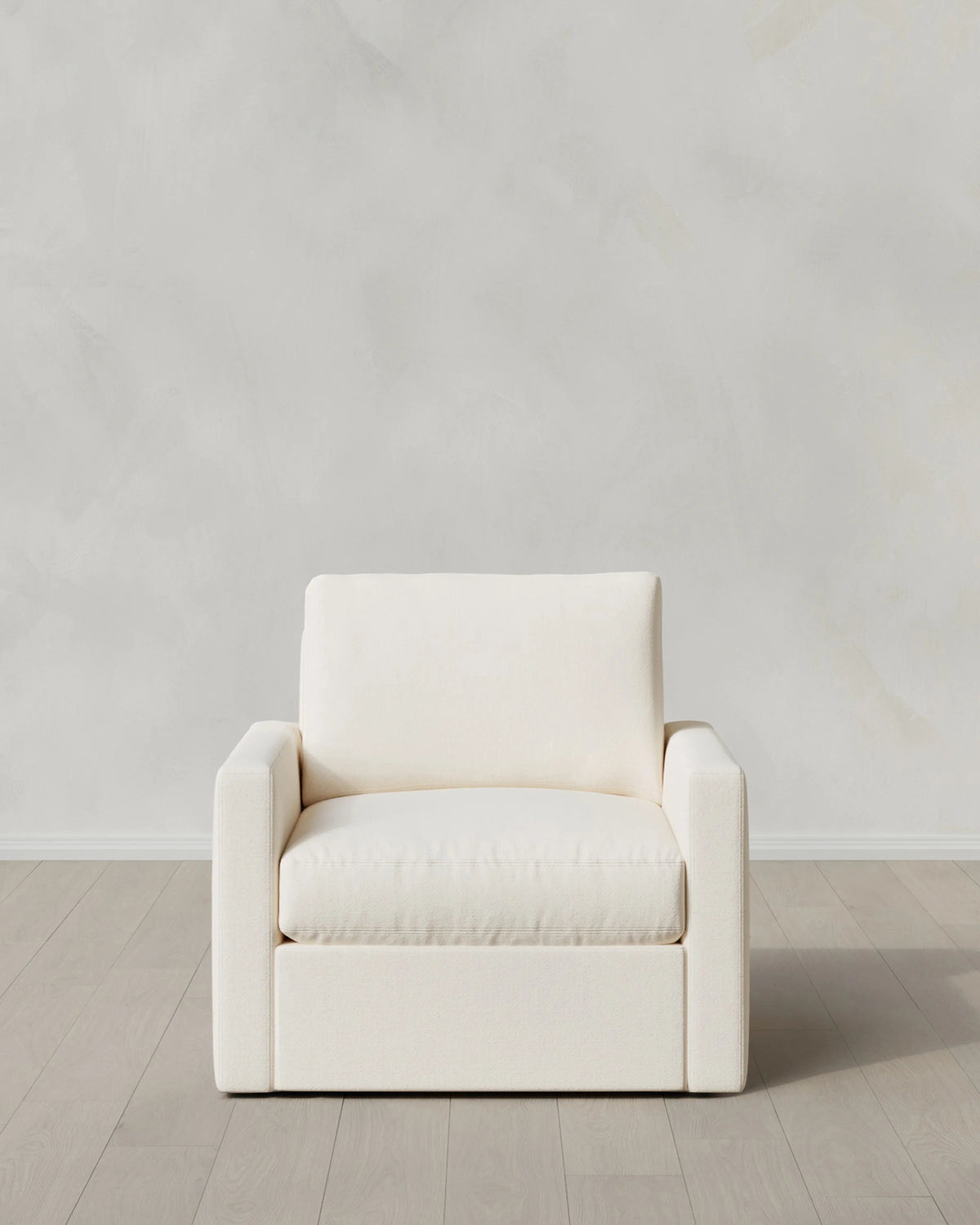 Brennan Swivel Chair in Performance Chenille Linen Blend - 32" / Slate