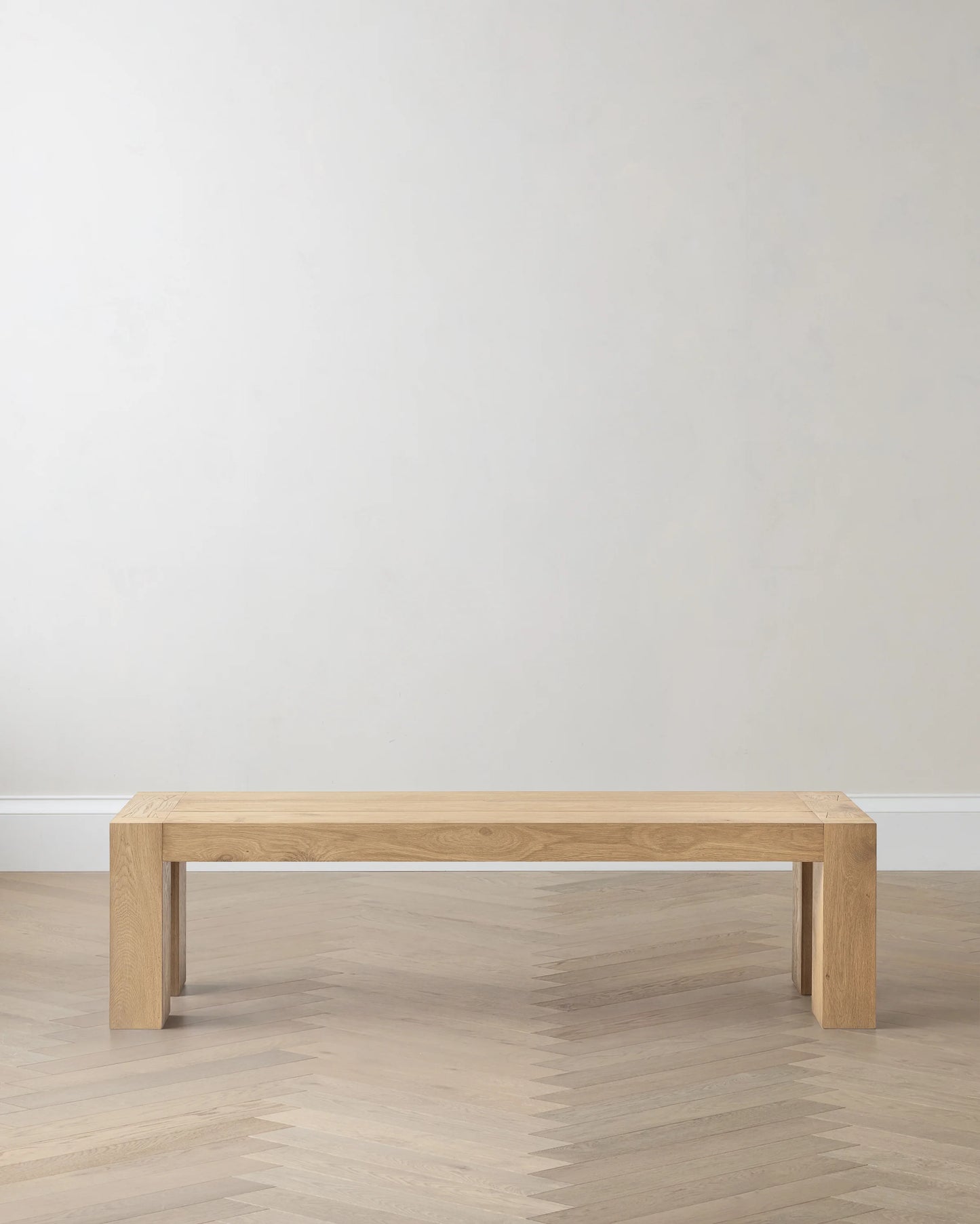 Reclaimed Oak Parsons Dining Bench - One Size / Weathered Oak