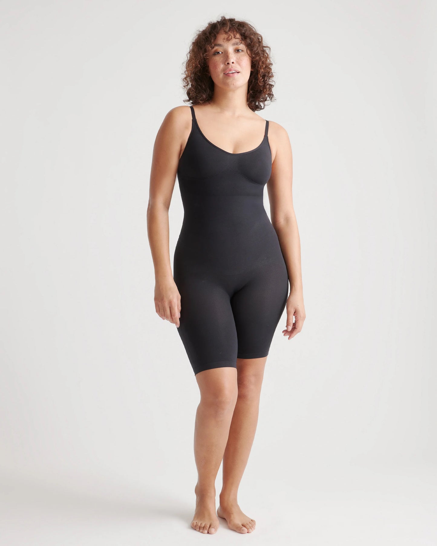 Sculpting Mid-Thigh Bodysuit - XS / Black