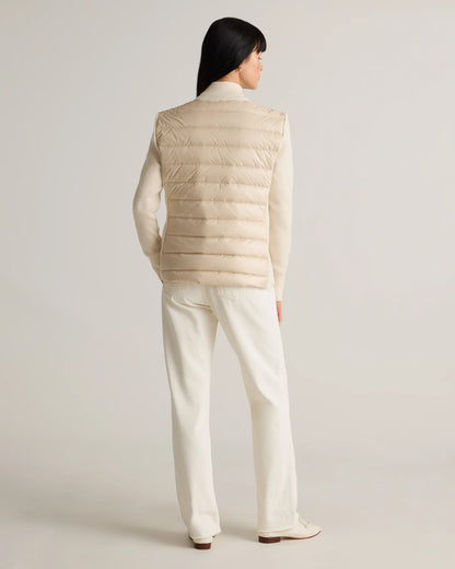 Mixed Media Down and Cashmere Jacket - XS / Oatmilk