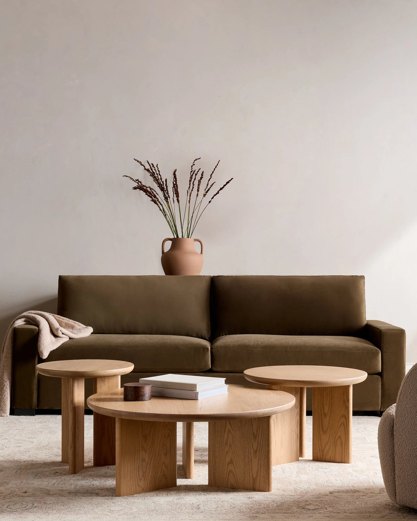 Solid Oak Accent Table - 36" Coffee Table / Natural