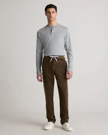 Organic Stretch Corduroy Drawstring Trousers - S / Storm Blue