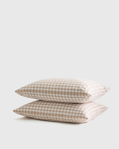 Organic Crisp Percale Pillowcase Set - Standard / White