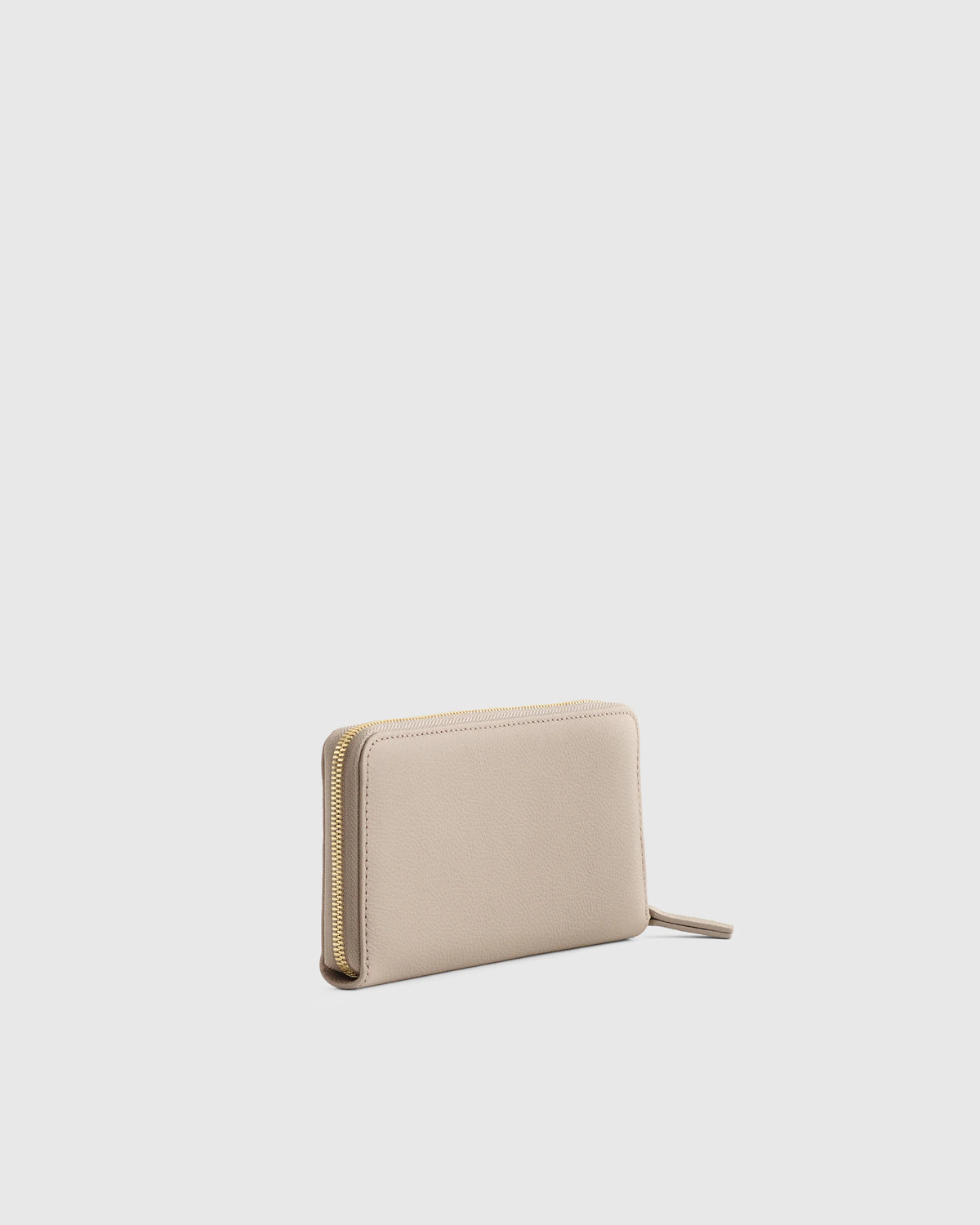 Italian Pebbled Leather Continental Wallet - One Size / Taupe