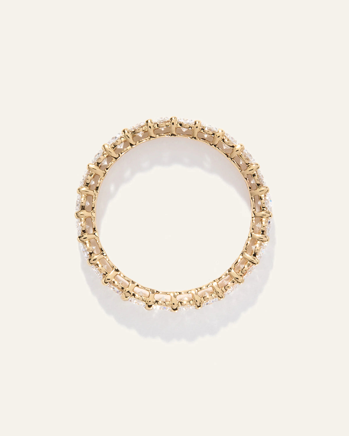 Lab Grown Diamond Oval Eternity Band - 5 / Yellow Gold