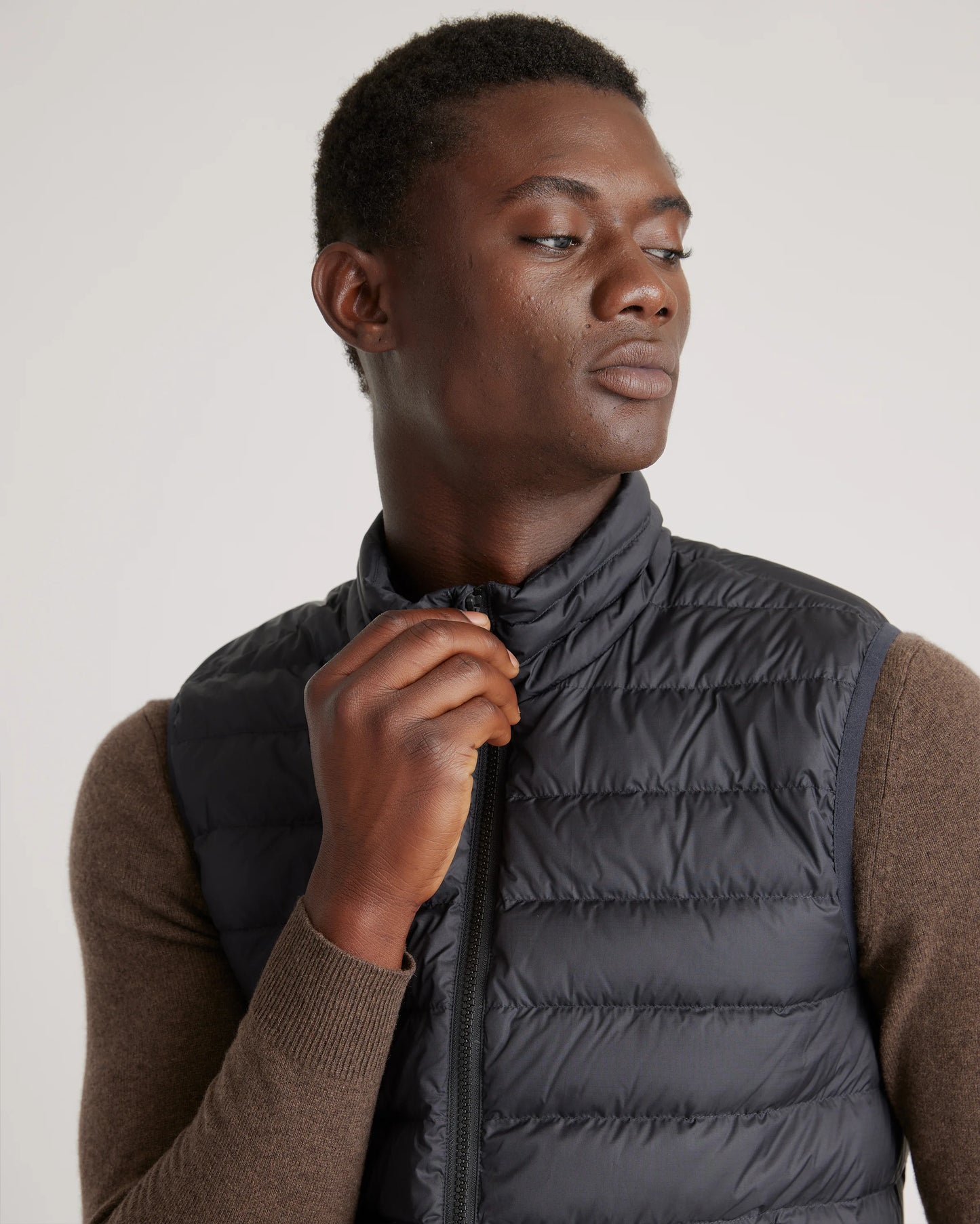 Lightweight Down Packable Puffer Vest - S / Overcast Grey
