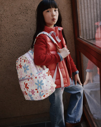 Recycled Double Pocket Backpack - One Size / Rainbow Clouds