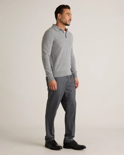 Mongolian Cashmere Polo Sweater - S / True Navy