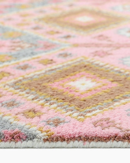 Mazi Hand-Knotted Wool Rug - 5' x 8' / Pink