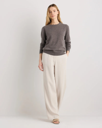 Mongolian Cashmere Crewneck Sweater - XS / Ivory