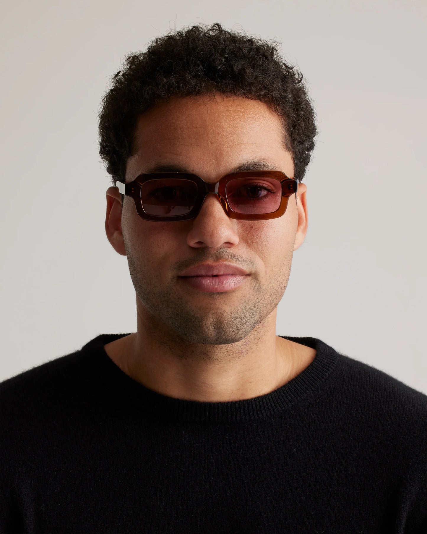 Fiji Polarized Acetate Sunglasses - Standard / Clear Spice with Deep Rose lens