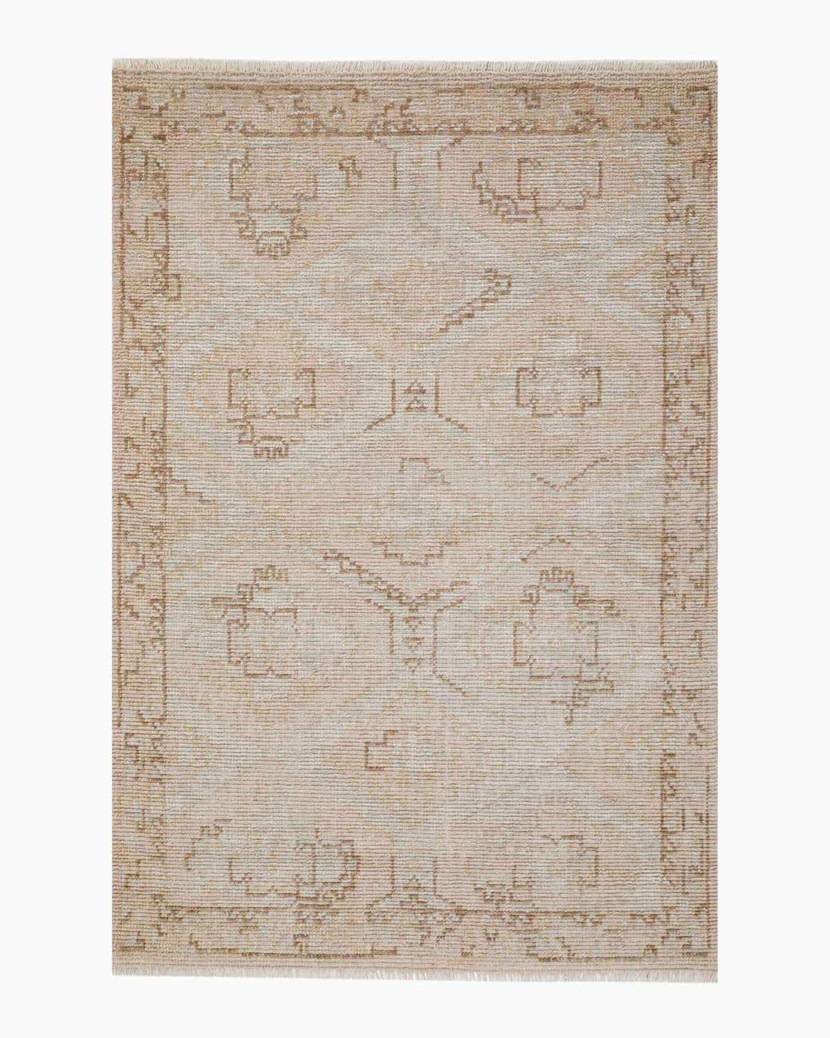 Verona Hand-Knotted Wool Rug - 5' x 8' / Neutral