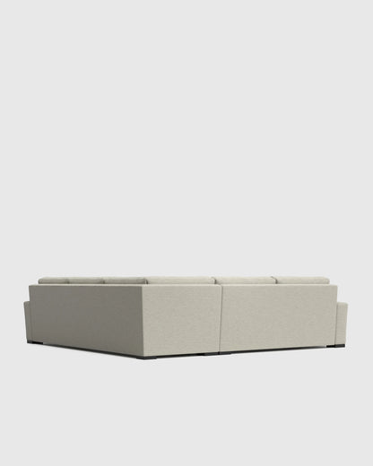 Stillman L Sectional in Performance Basketweave - 116x116 / Flax