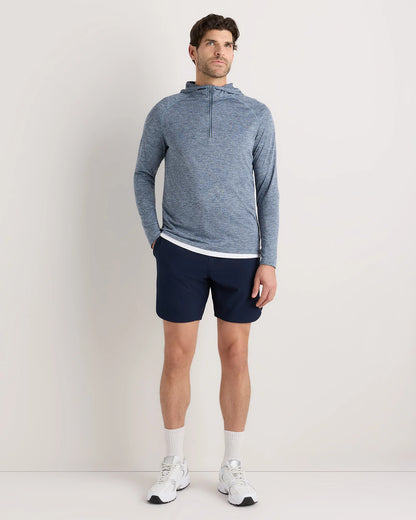 Mesh Performance Training Quarter Zip Hoodie - S / Heather Grey