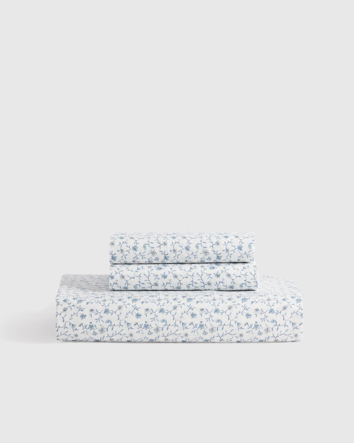 Organic Crisp Percale Floral Fitted Sheet Set - Twin / Toffee Florette