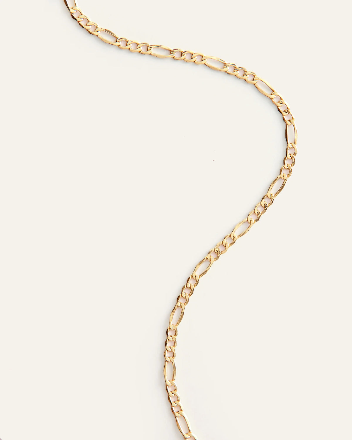 10K Gold Figaro Chain Necklace - 20" / Yellow Gold