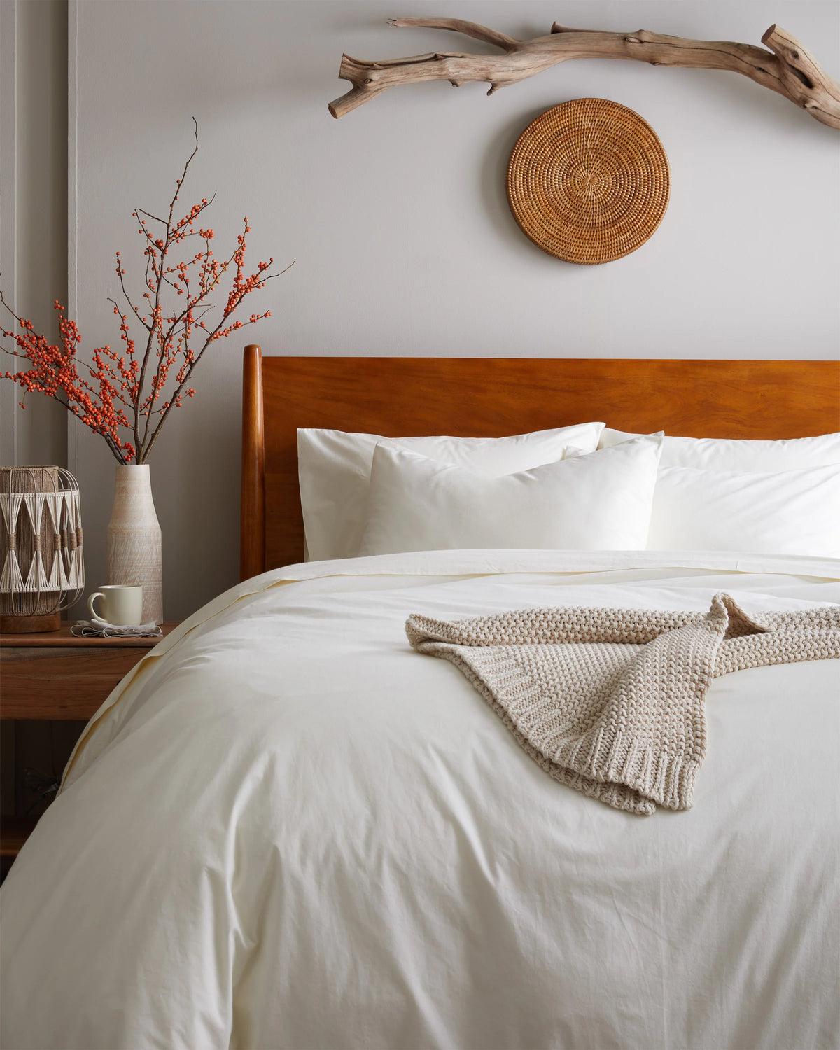 Organic Brushed Cotton Deluxe Bedding Bundle - Twin / White