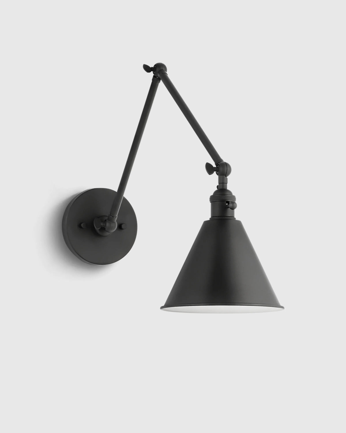 Articulating Double Arm Steel Wall Sconce - One Size / Silver