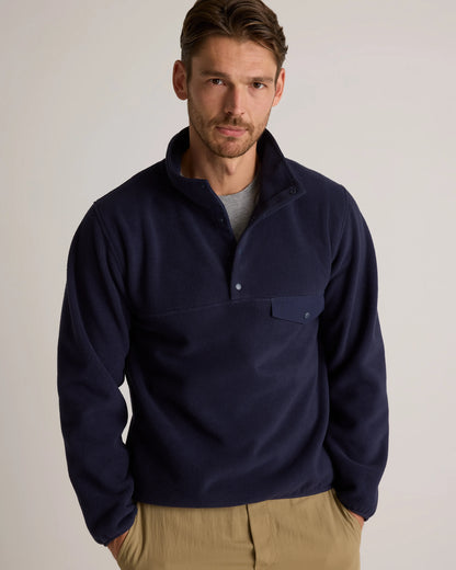 Polar Fleece Snap Pullover - S / Bold Black