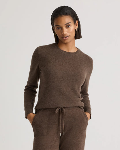 Mongolian Cashmere Crewneck Sweater - XS / Ivory