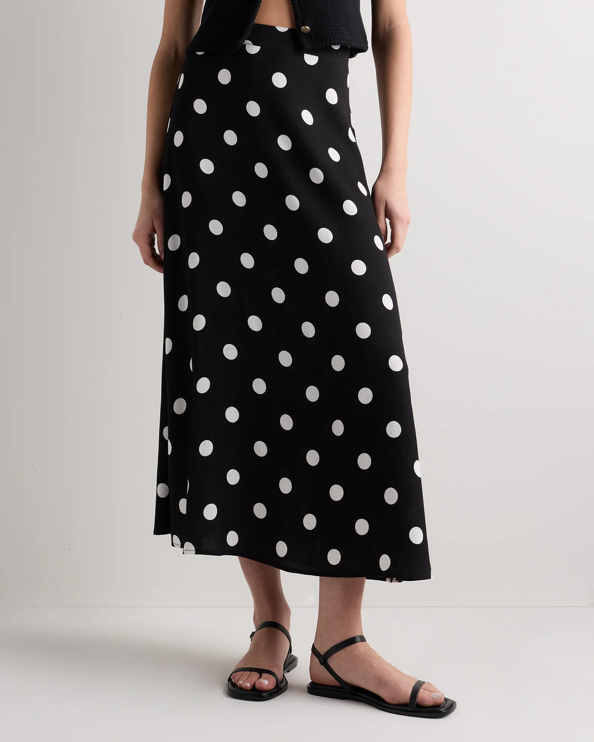 Lightweight Crepe Slip Skirt - XS / Moonstone Blue