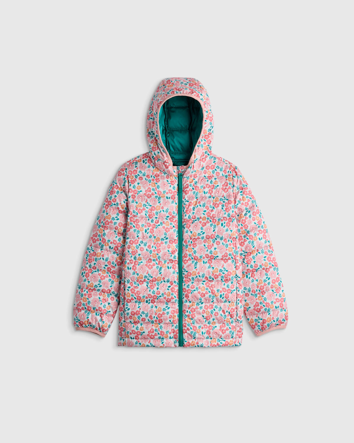 Lightweight Down Hooded Puffer Jacket - 2T / Tidepool