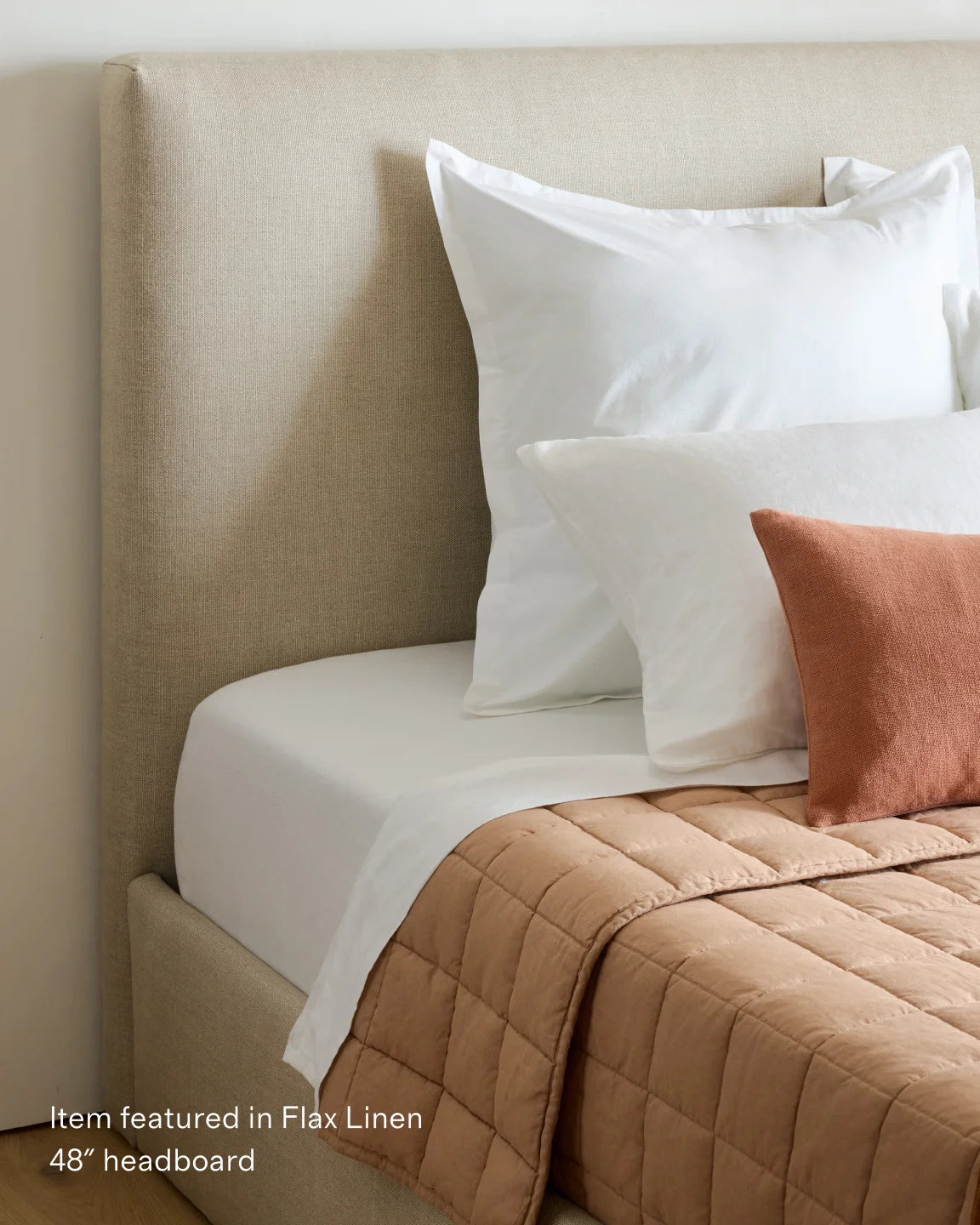 Square Bed in Performance Velvet - Full / Chocolate