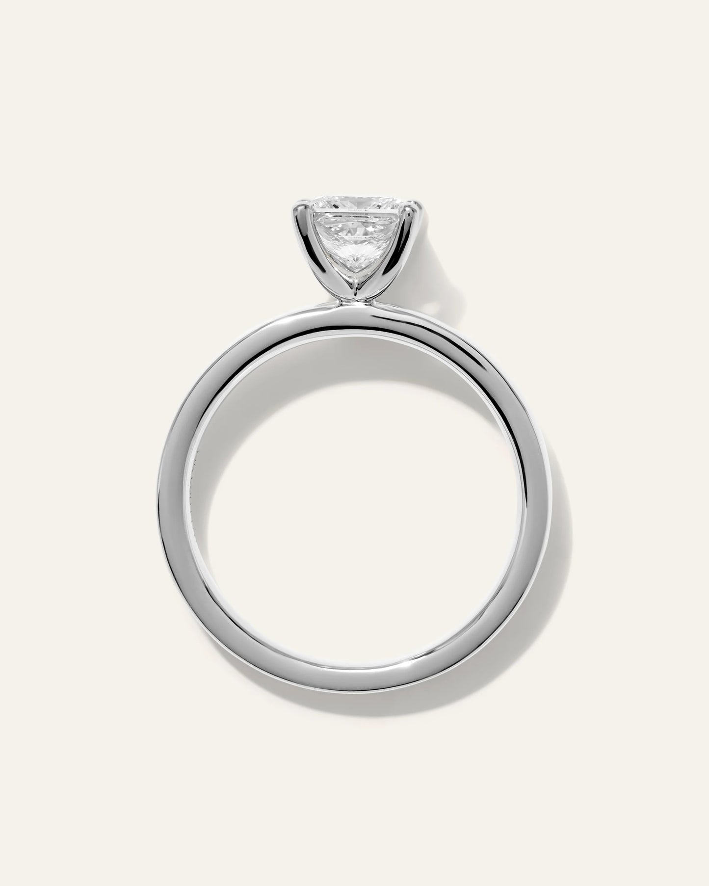 Lab Grown Diamond Princess Comfort Fit Engagement Ring - 1ct - 4 / Yellow Gold