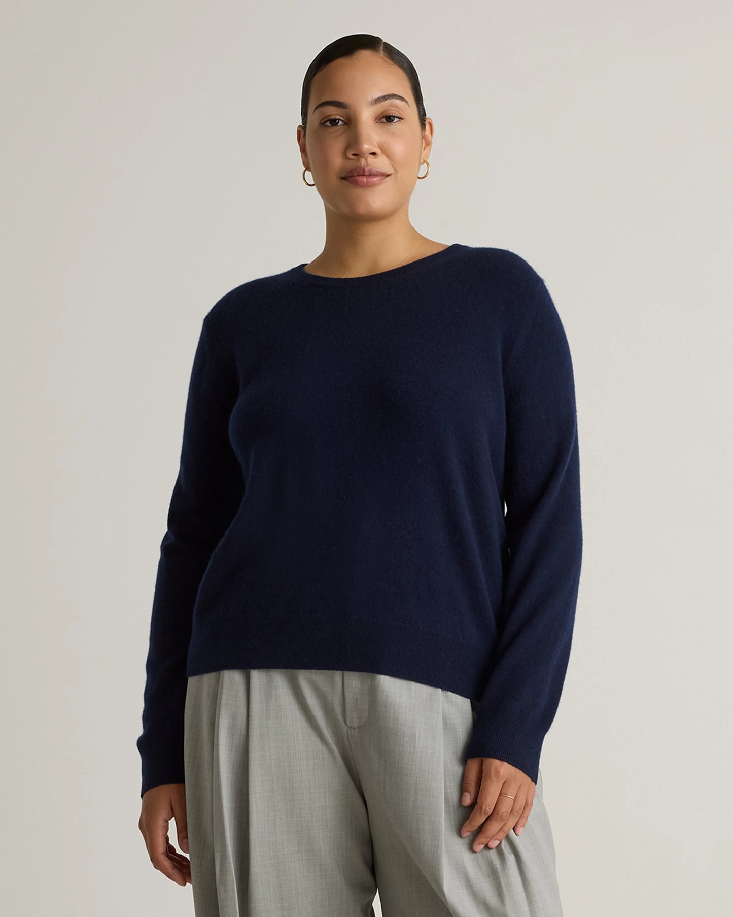 Mongolian Cashmere Crewneck Sweater - XS / Ivory